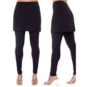 Women's High Rise Black Skirted Leggings Size XXL Compli-K NWT